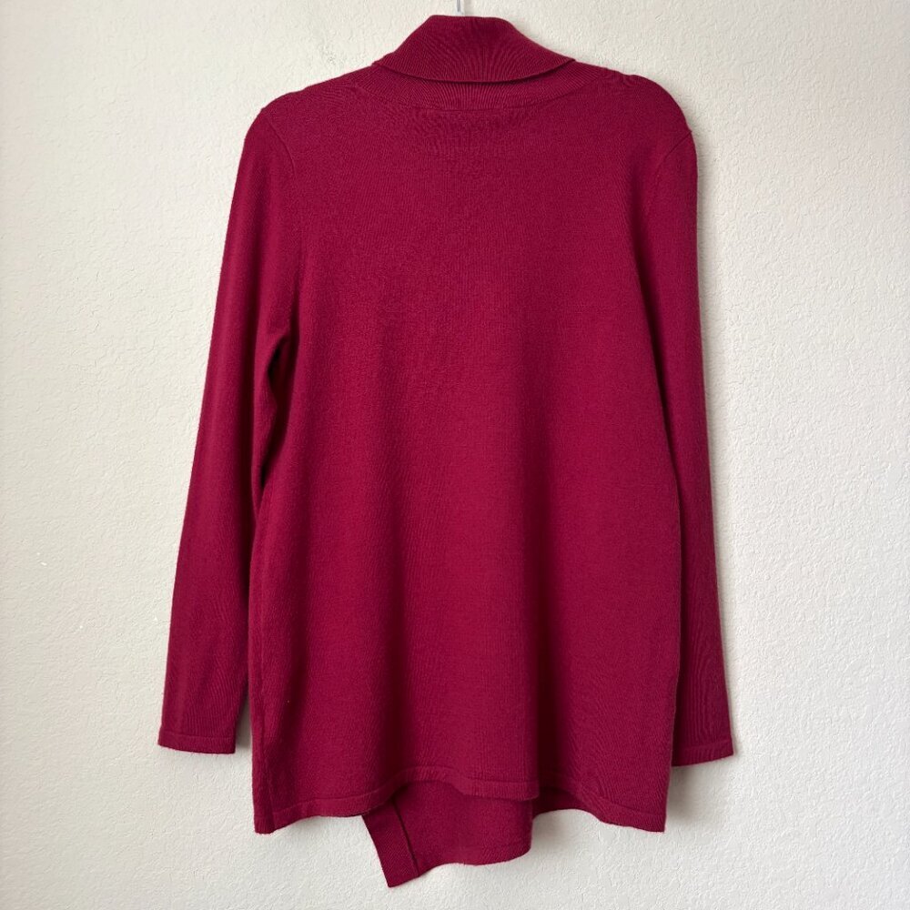 Soft Surroundings NEW Sleek Lines Turtleneck Long Sleeve Asymmetrical Sweater - Picture 9 of 9